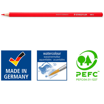 Lápis Cor Aguarelável 12un Cx Metal STAEDTLER 14610C M12