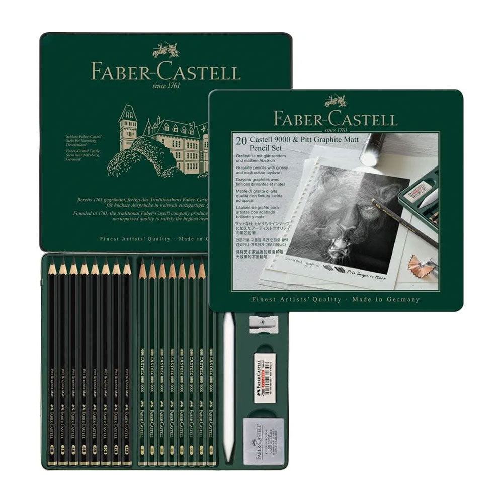 Lápis Grafite Mate + Castell 9000 Pack 20 Peças