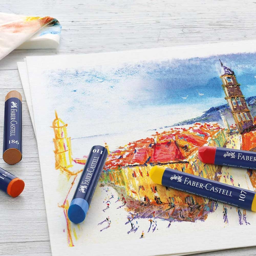 Lápis Pastel a Óleo Faber Castell Cx 12un
