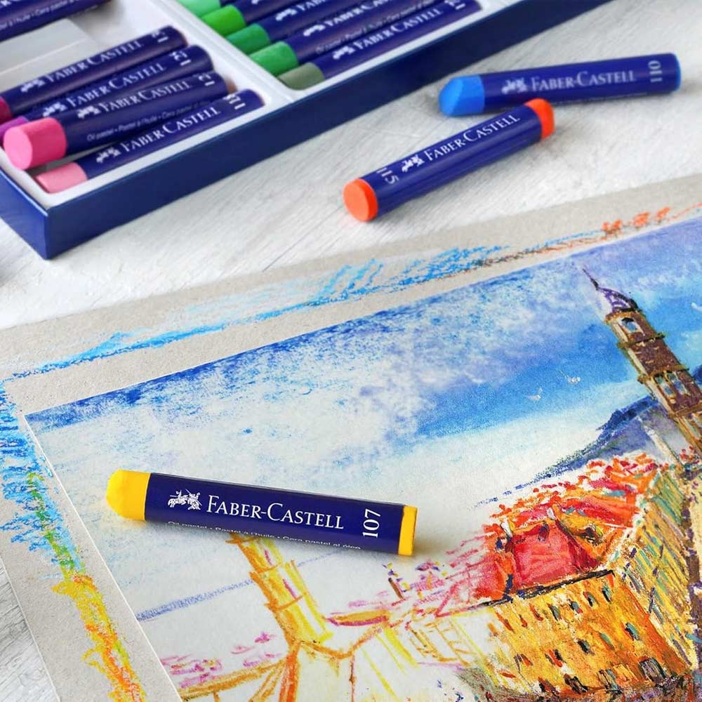Lápis Pastel a Óleo Faber Castell Cx 12un