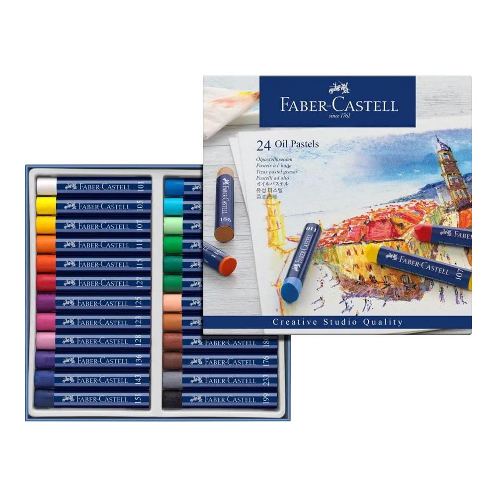 Lápis Pastel a Óleo Faber Castell Cx 24un