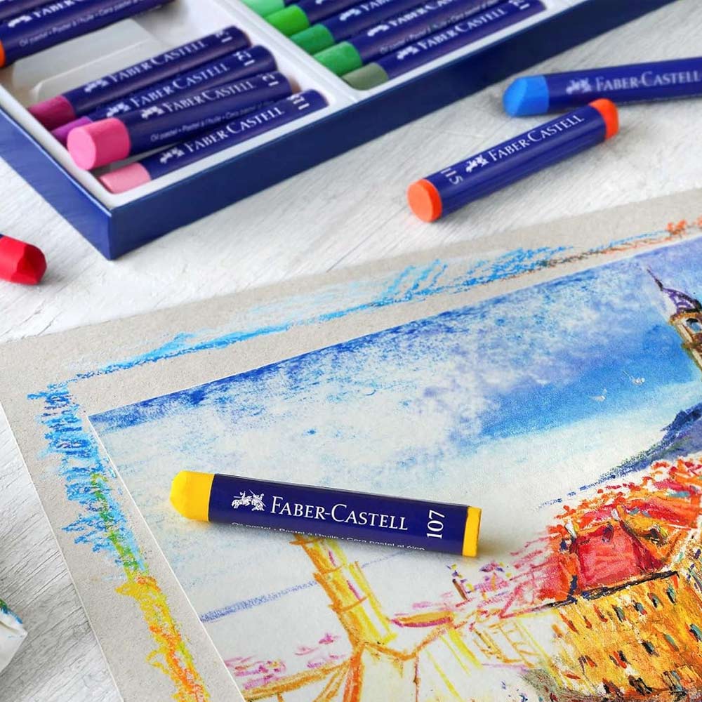 Lápis Pastel a Óleo Faber Castell Cx 24un