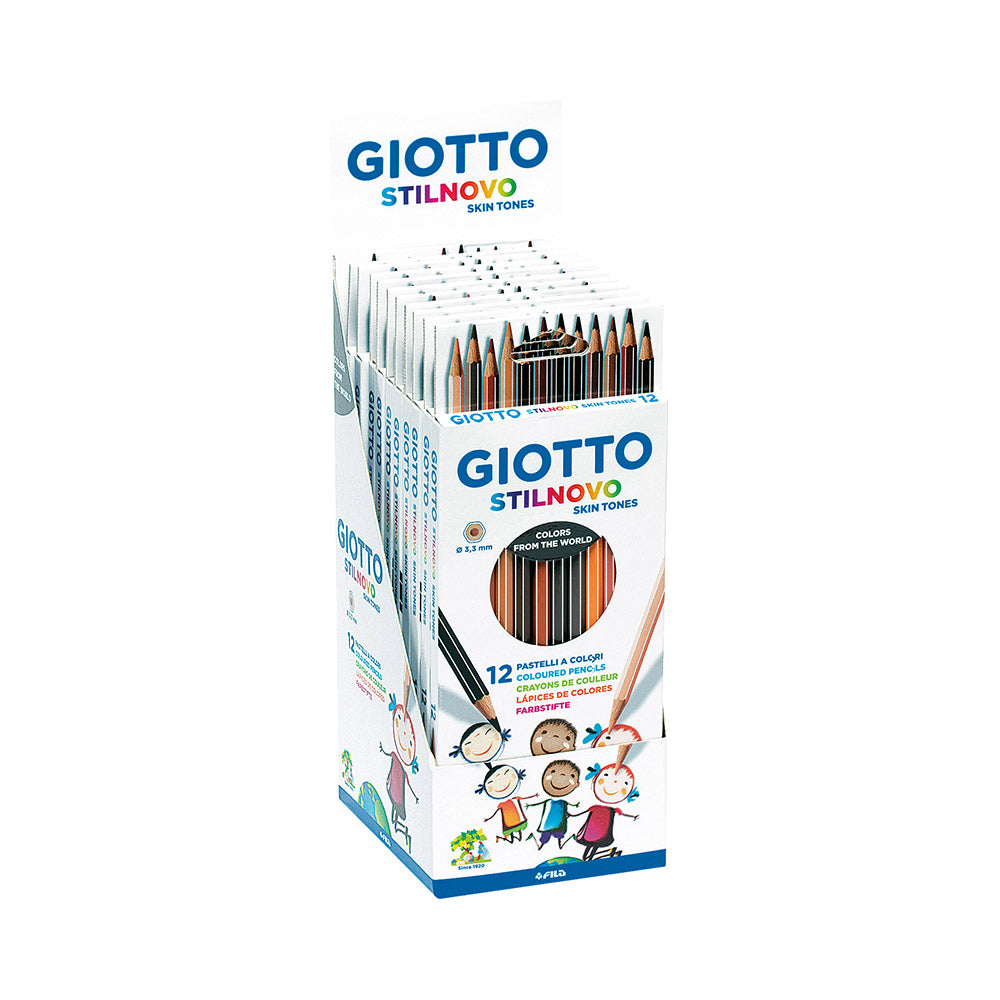 Lápis Cor 12un Cx Cartão Giotto Stilnovo Skin Tones 18cm