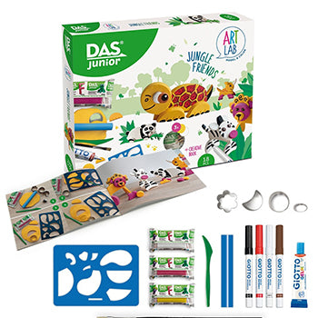 Conjunto DAS Junior Art Lab Jungle Friends 18 Peças