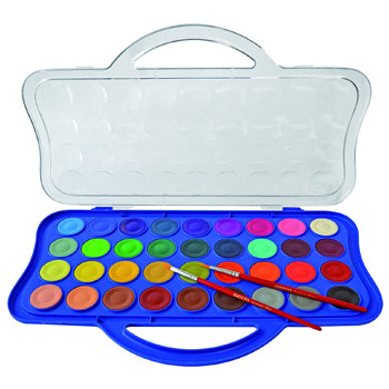Conjunto Aguarelas 36 Cores 30mm + Pincel Giotto