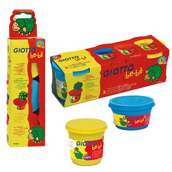 Pasta Modelar 3 Cores Amarelo/Azul/Vermelho Be-Be 3x100g