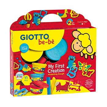 Conjunto Pasta Modelar Giotto Be-Be 3x100g + Moldes
