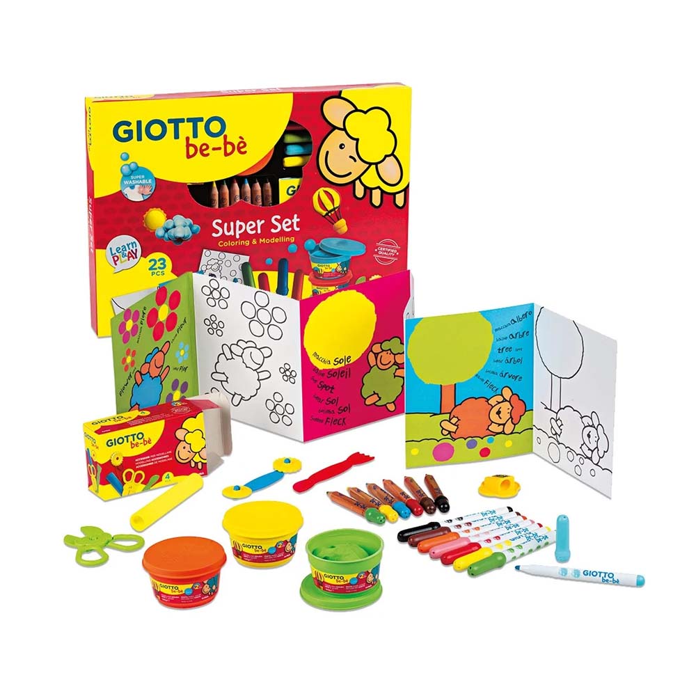 Conjunto Giotto Be-Be p/Colorir e Modelar