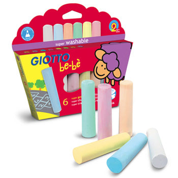 Giz Cores Sortidas Giotto Be-Be 6 cores