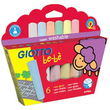 Giz Cores Sortidas Giotto Be-Be 6 cores