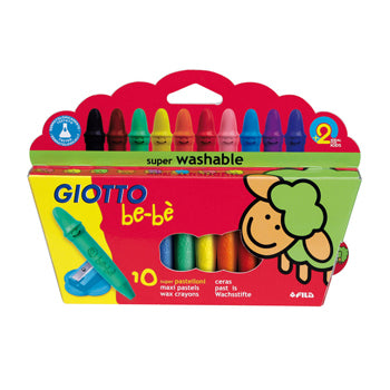 Lápis de Cera 10un Giotto Be-Be + Afia Lápis