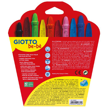 Lápis de Cera 10un Giotto Be-Be + Afia Lápis