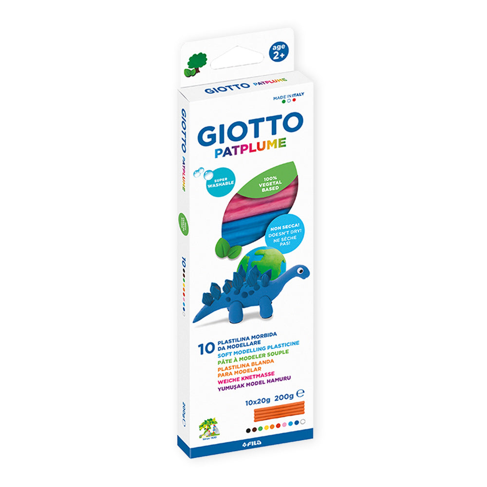 Plasticina 10 Cores Patplume Giotto 10x20g