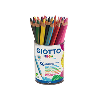 Lápis Cor 36un Copo Giotto Mega Tri 18cm