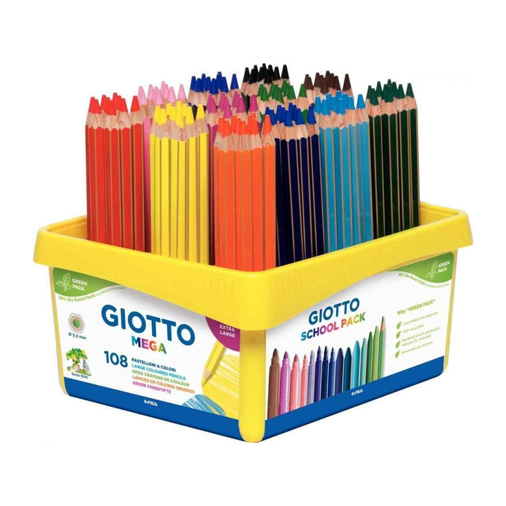 Lápis Cor 108un Cx Escolar Giotto Mega 18cm