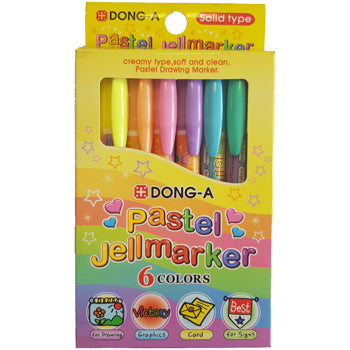 Marcador New Jell Pastel 6 Cores