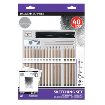Conjunto Pinturas Simply Set Esboço 40 Peças