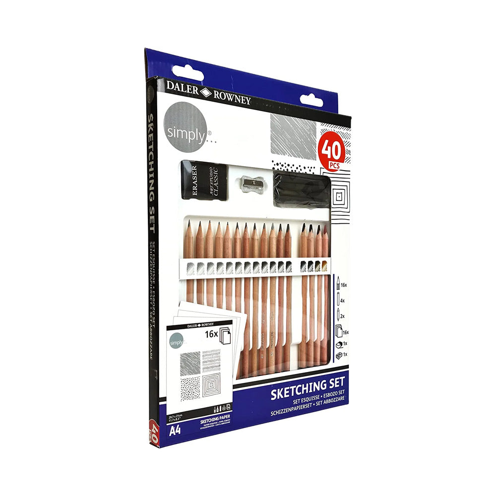 Conjunto Pinturas Simply Set Esboço 40 Peças