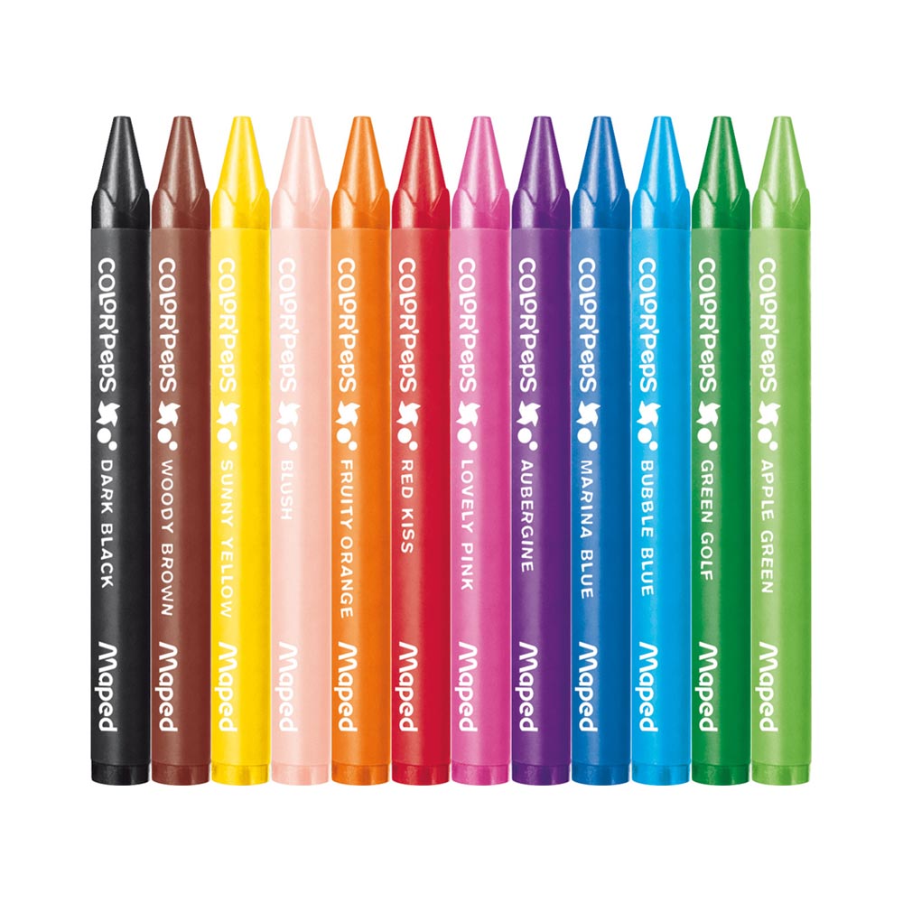 Lápis de Cera 12 Cores Maped Color Peps