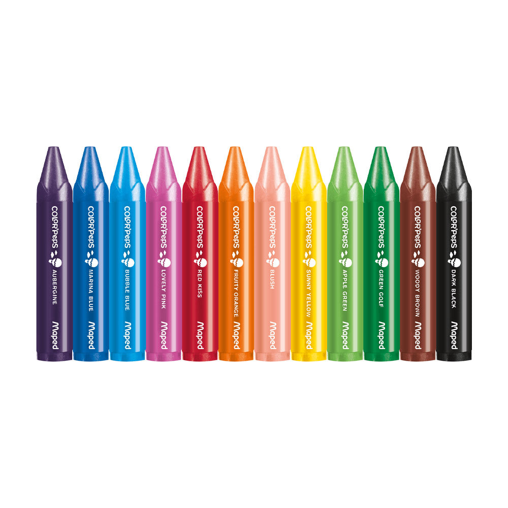 Lápis de Cera 12 Cores Maped Early Age My First (+1Ano)