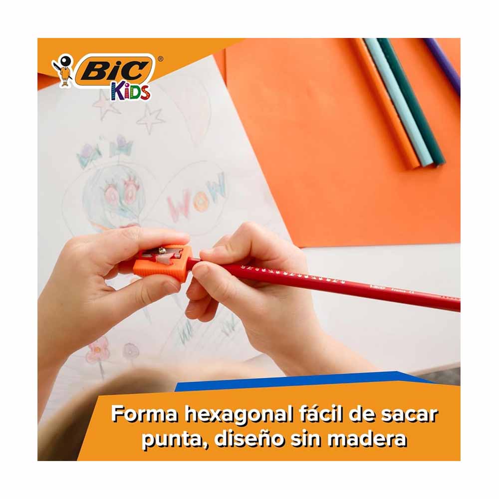 Lápis Cor 216un Cx Escolar Bic Kids Tropicolors 18cm