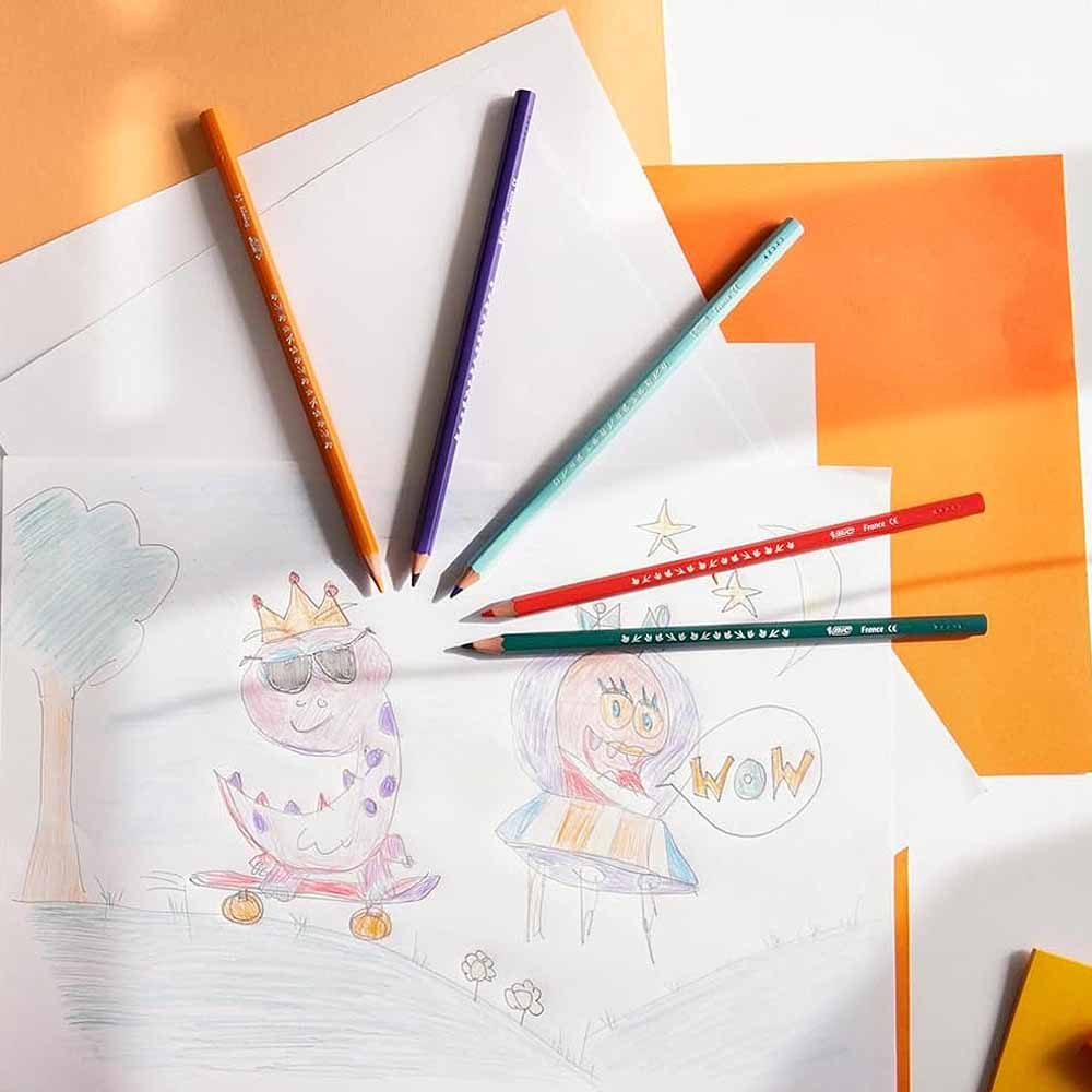 Lápis Cor 216un Cx Escolar Bic Kids Tropicolors 18cm