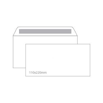 Envelopes 110x220mm DL s/Janela Branco Autodex 25un