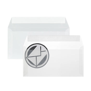 Envelopes 110x220mm DL s/Janela Vegetal Transparente 25un
