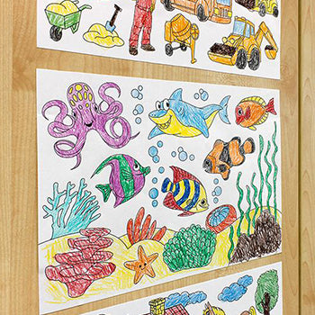 Papel Adesivo para Colorir 29,7x20cm 25 Folhas
