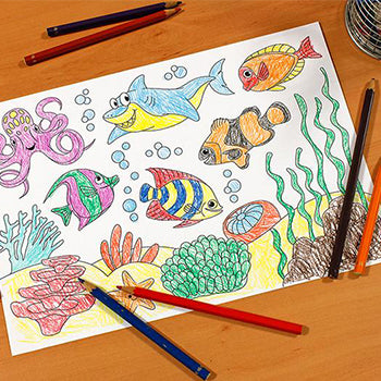 Papel Adesivo para Colorir 29,7x20cm 25 Folhas