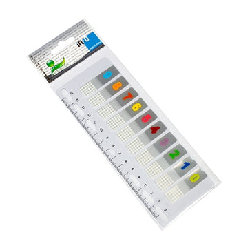 Separadores Film Adesivos 12x44mm Números Sortido 10un