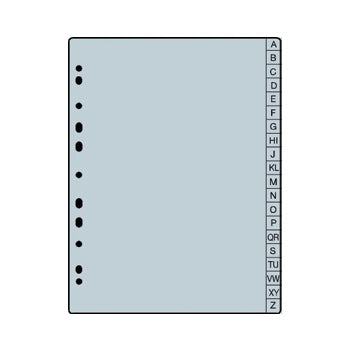 Recarga Separadores p/Agenda 1671020 A/Z, PP 0,13, A5 (ROMA