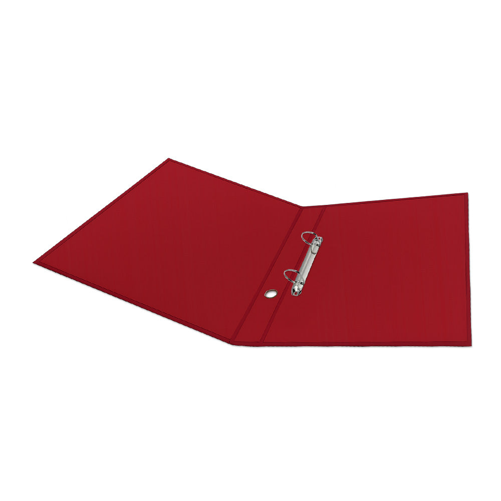 Pasta Arquivo Fibra+Caixa Fixa L40 2 Argolas D Vermelho