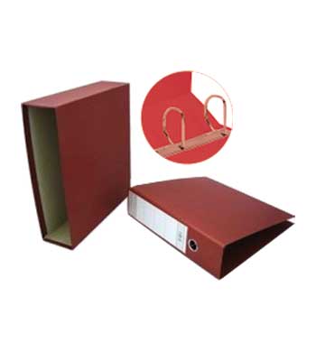 Pasta Arquivo Fibra+Caixa Fixa L40 2 Argolas D Vermelho