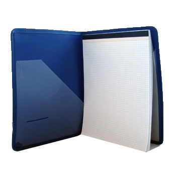 Capa A4 com Bloco de Notas e Bolsa Interior Azul