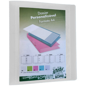 Pasta Arquivo Plástico L40 c/Bolsa 2 Argolas 310x260 Trans.
