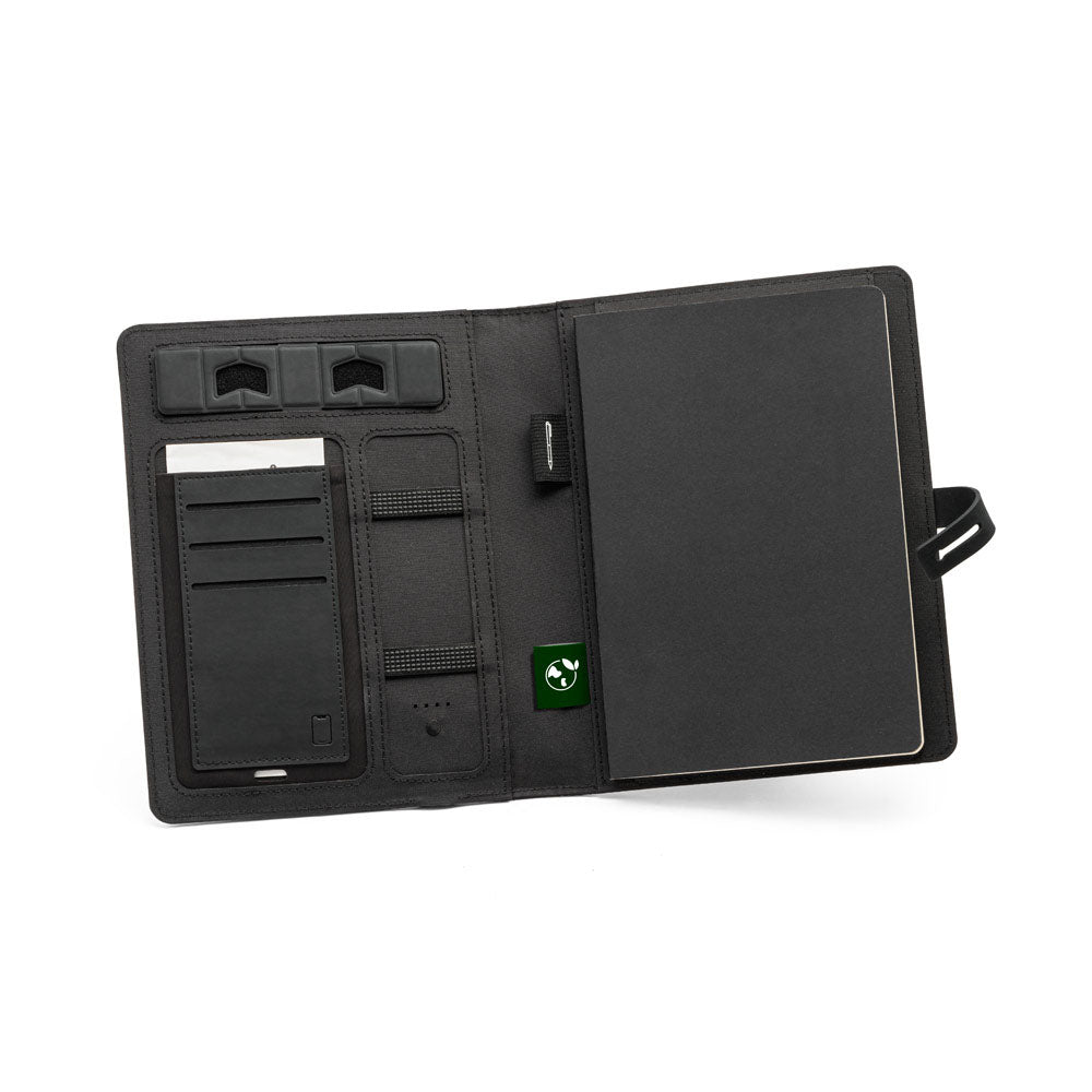 Caderno Multifunções 100% rPET com Carregador Wireless