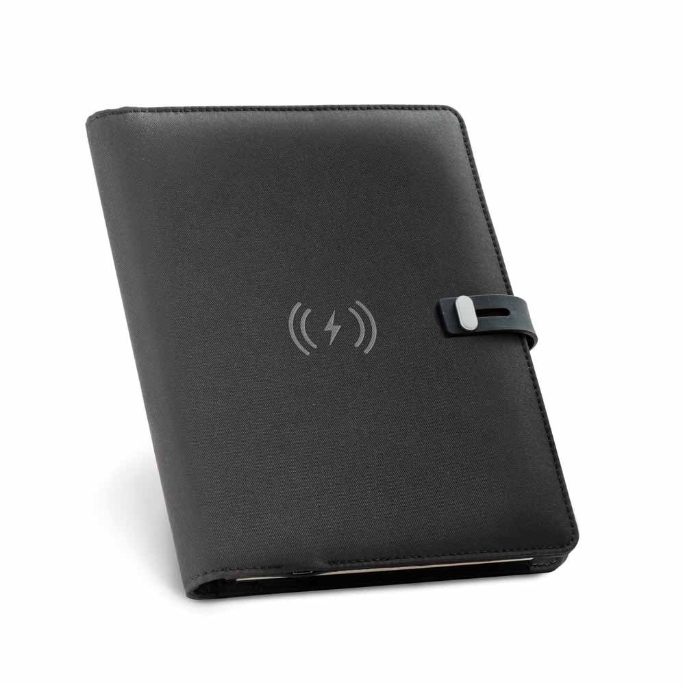 Caderno Multifunções 100% rPET com Carregador Wireless