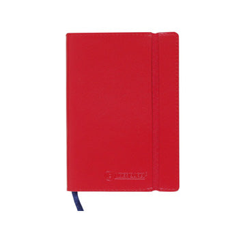 Bloco Notas Quadriculado A5 Semi Pele Vermelho 120Fls