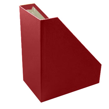 Porta Revistas 30x25x16cm Cartão Bordeaux