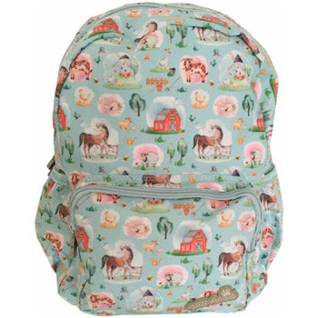 Mochila Infantil Ambar Pets Friends Farm Azul 15L