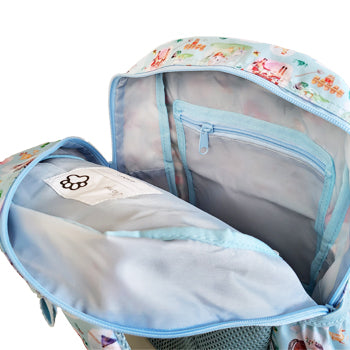 Mochila Infantil Ambar Pets Friends Farm Azul 15L