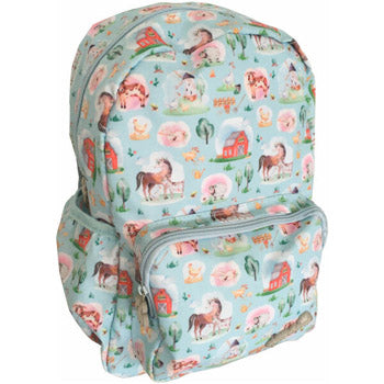 Mochila Infantil Ambar Pets Friends Farm Azul 15L