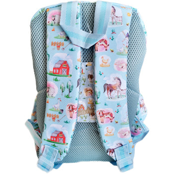 Mochila Infantil Ambar Pets Friends Farm Azul 15L