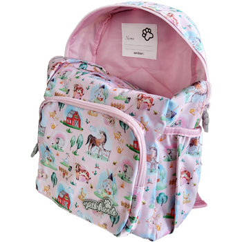 Mochila Infantil Ambar Pets Friends Farm Rosa 15L
