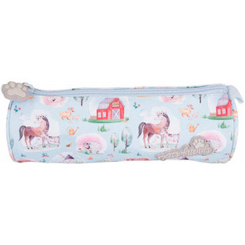 Estojo Redondo Ambar Pets Friends Farm Azul