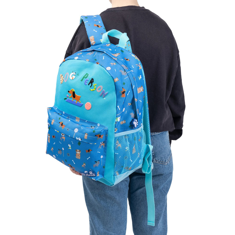 Mochila Escolar Ambar Dog Person Blue 25L