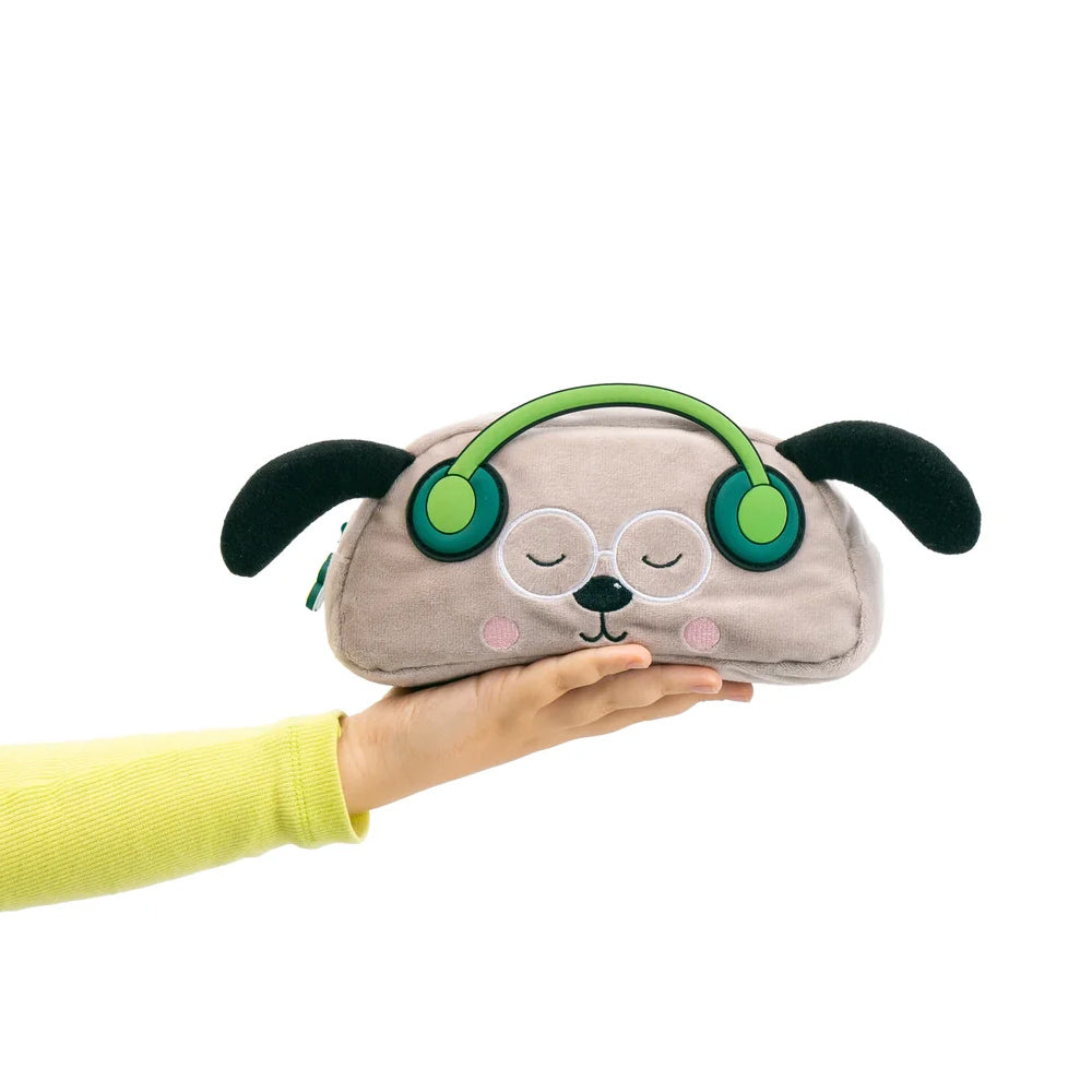 Estojo Retangular Ambar Dog Person Green Furry