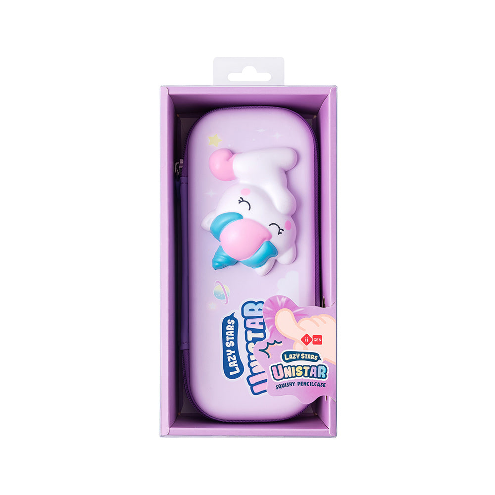 Estojo Retangular Squishy Unicórnio