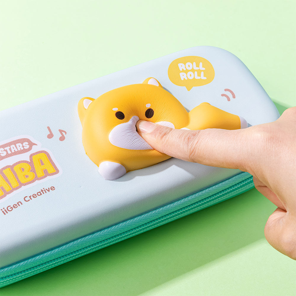 Estojo Retangular Squishy Lazy Stars Shiba